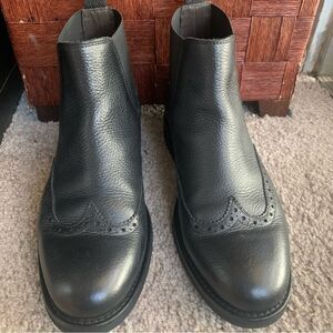 Massimo Dutti men’s bootie‎ size 40 leather slip on black